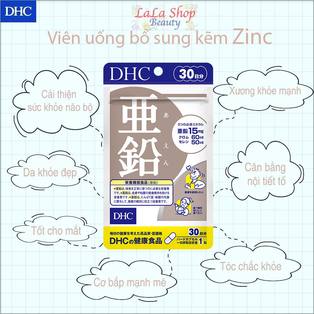 Viên uống Bổ sung Kẽm DHC Zinc Nhật Bản