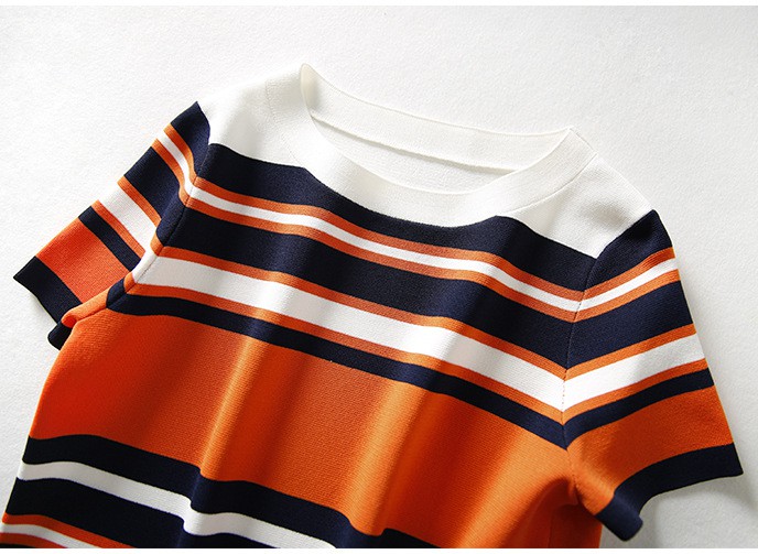 Áo Thun Nữ Ngắn Tay Họa Tiết Sọc Ngang Thời Trang Hè  Short sleeve T-Shirt Women