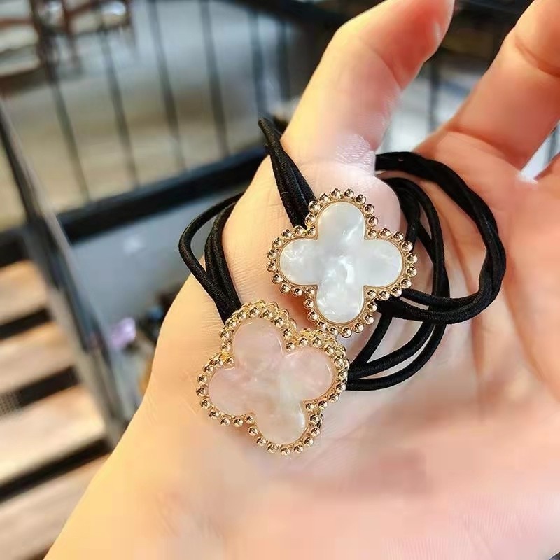 Dây Buộc Tóc Cao Su Co Giãn Tốt In Họa Tiết Hoa Đơn Giản Phong Cách Hàn Quốc Cho Nữ