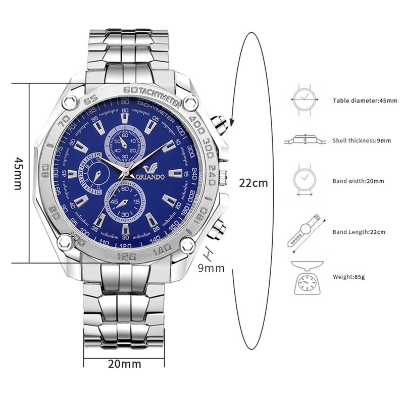 Đồng hồ thạch anh chất liệu thép không gỉ thiết kế sang trọng | BigBuy360 - bigbuy360.vn