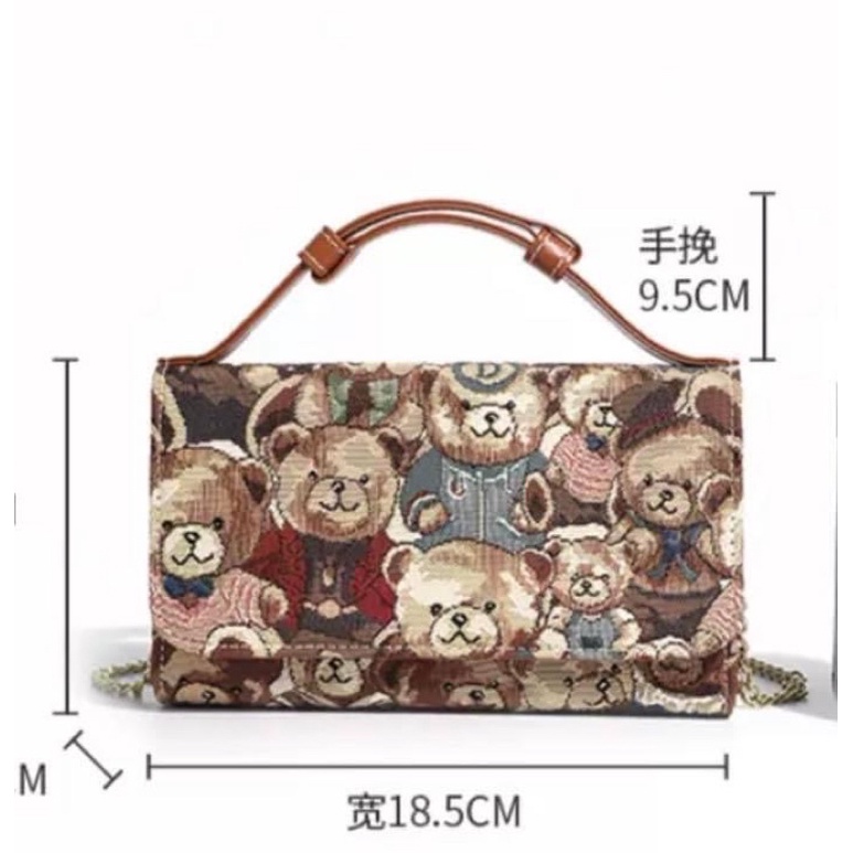 TÚI GẤU ĐEO CHÉO/ CẦM TAY TTWN BEAR 1151 THÁI LAN