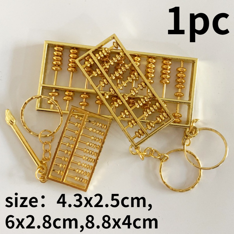 Móc Khóa Hình Bàn Tính Đếm Số Bằng Kim Loại Độc Đáo