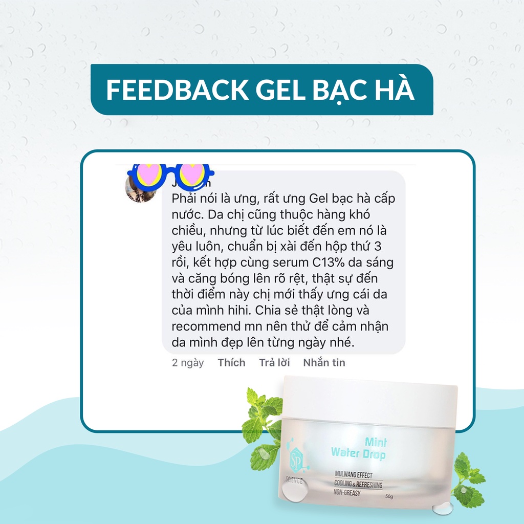 GEL CẤP NƯỚC TINH CHẤT BẠC HÀ SPSCIENCE - MINT WATER DROP