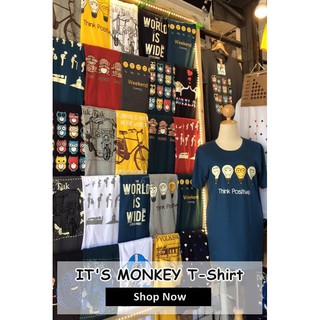 Áo thun hình phom suông IT'S MONKEY Thái Lan IM001 - IM005, Unisex nam nữ | Shopee Việt Nam