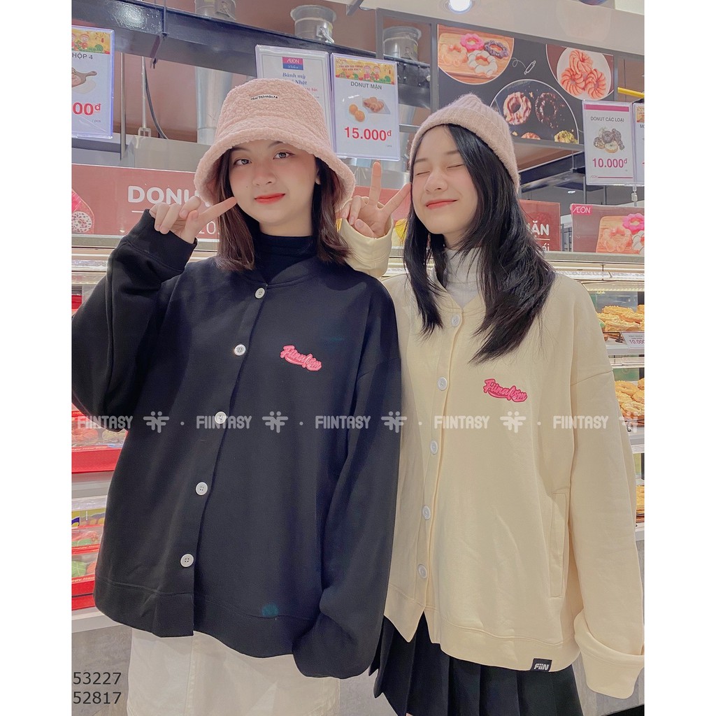 Áo khoác nỉ cardigan Fiinalism form rộng - Made by Fiin