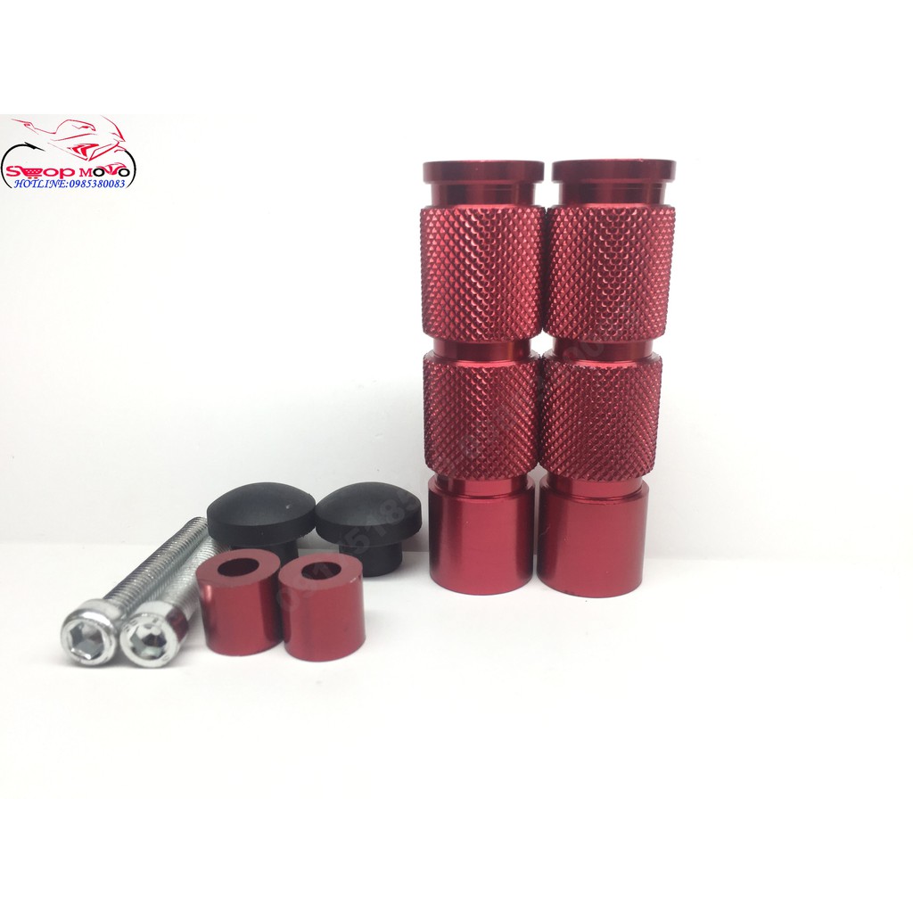 Gù Chống Đổ Sau Xe - Chế Gác Chân - Gù Chống Đổ Sau Nhựa ABS Và Hợp Kim Nhôm CNC Cực Chắc Chắn