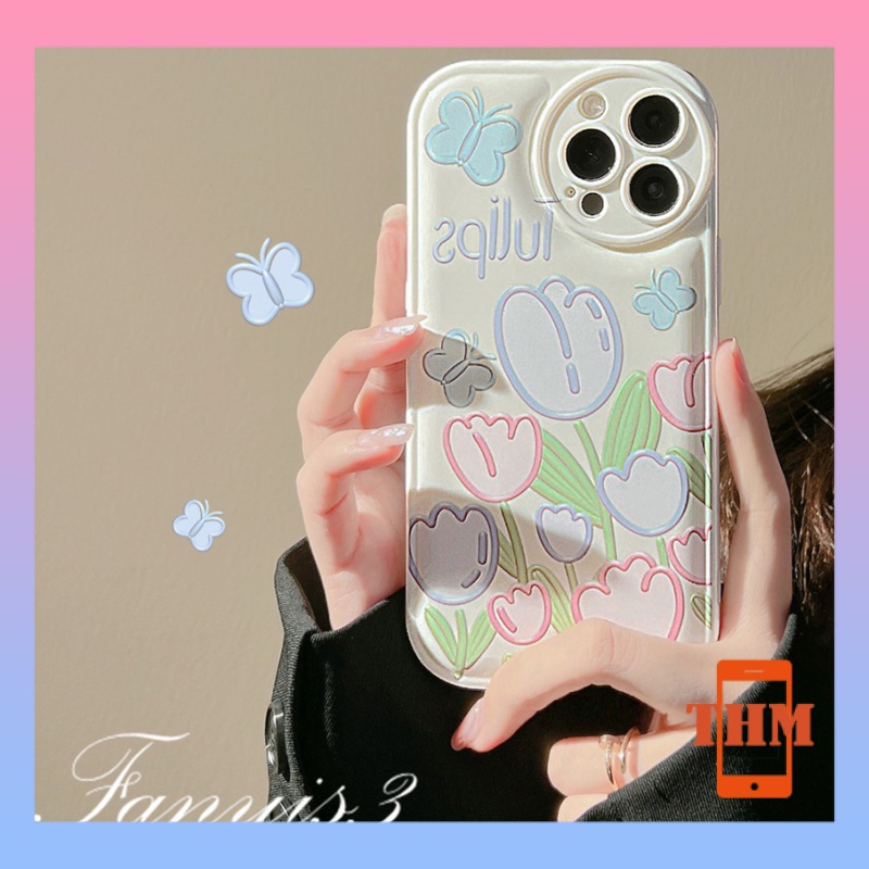 ốp iphone Mềm Hình Hoa Tulip Cho Iphone6 6splus 7 7plus 8plus XR x xs 12 11 pro max plus 13 promax-5005