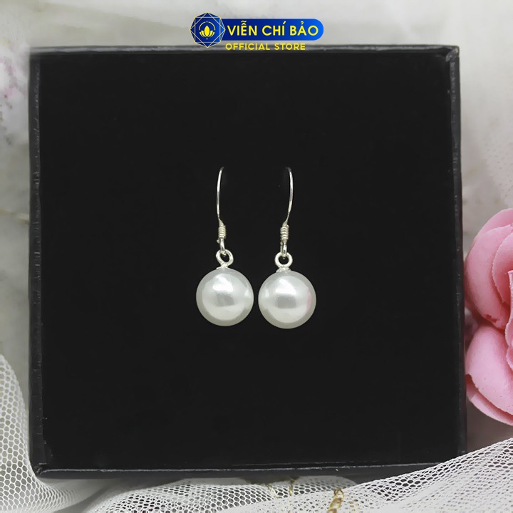 Bông tai bạc nữ quả cầu dạng móc câu chất liệu bạc 925 thời trang phụ kiện trang sức nữ Viễn Chí Bảo B400488