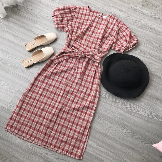 váy midi kẻ