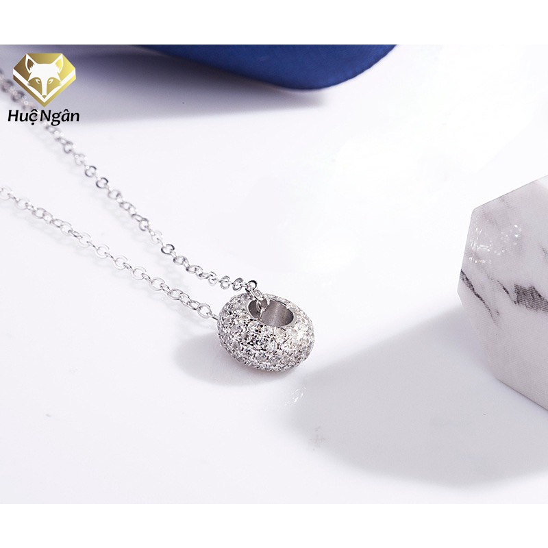 Dây chuyền bạc Ý 925 Huệ Ngân -Vòng tròn tình yêu PP1217