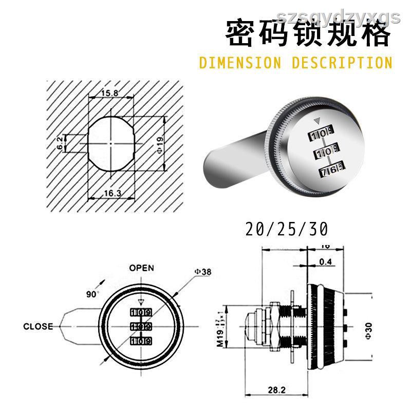 Ổ Khóa Số Cơ Học Bằng Hợp Kim Kẽm Cao Cấp