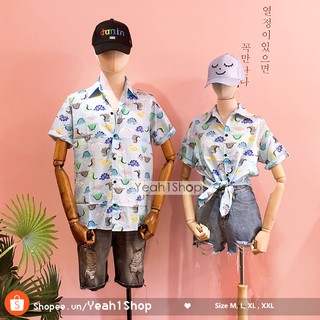 [Yeah1Shop]- Áo sơmi khủng long/ gấu (M, L, XL) - SMTC