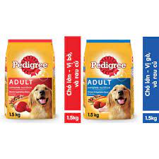 Thức ăn chó Pedigree vị gà &amp; rau củ dạng túi 1.5kg