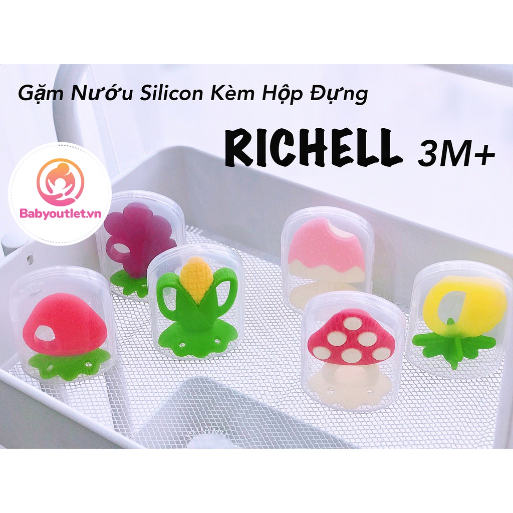 Gặm nướu silicon Richell trái cây