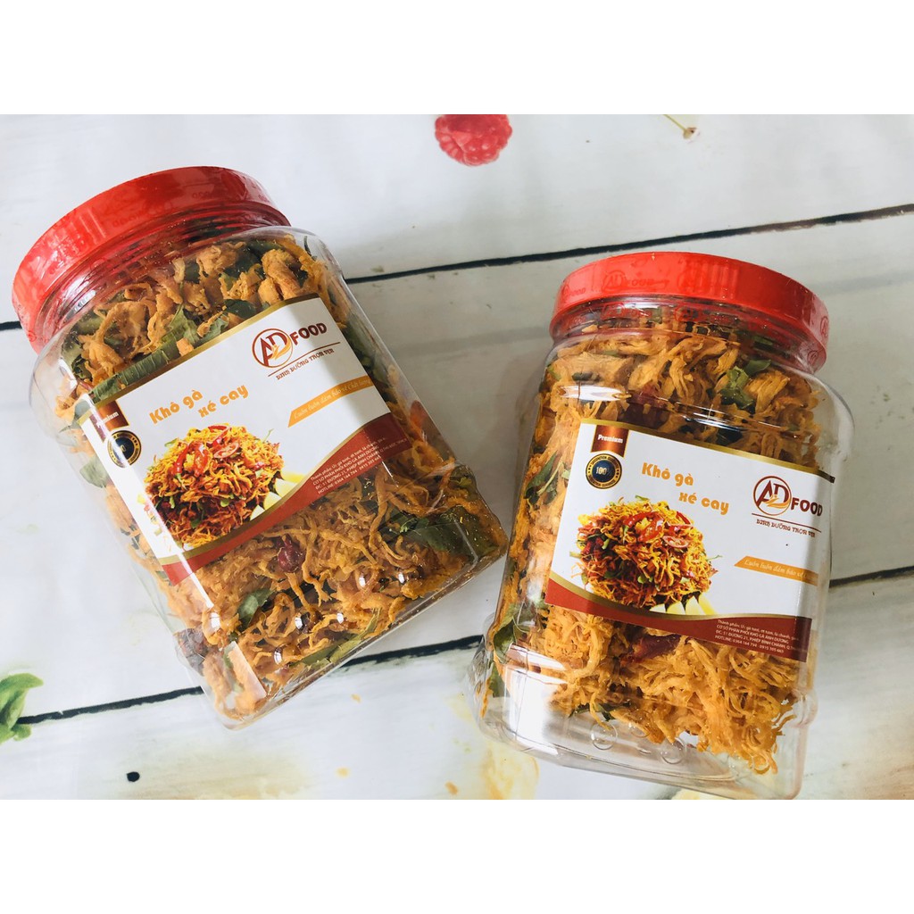 combo 1kg khô gà lá chanh đóng hộp 500g