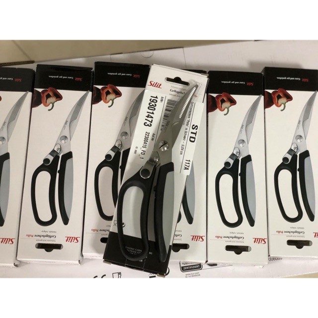 Kéo cắt gà Silit pollo 24cm trợ lực, tay cầm chắc chắn kèm hộp [nhập Đức chính hãng]