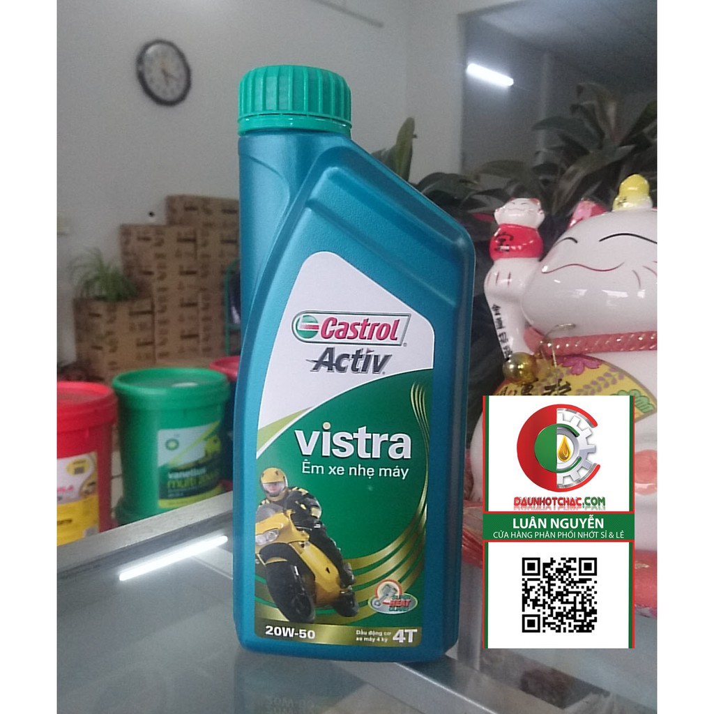 Dầu Nhớt CASTROL ACTIV VISTRA 20W-50 4T 1L (dùng cho xe số)