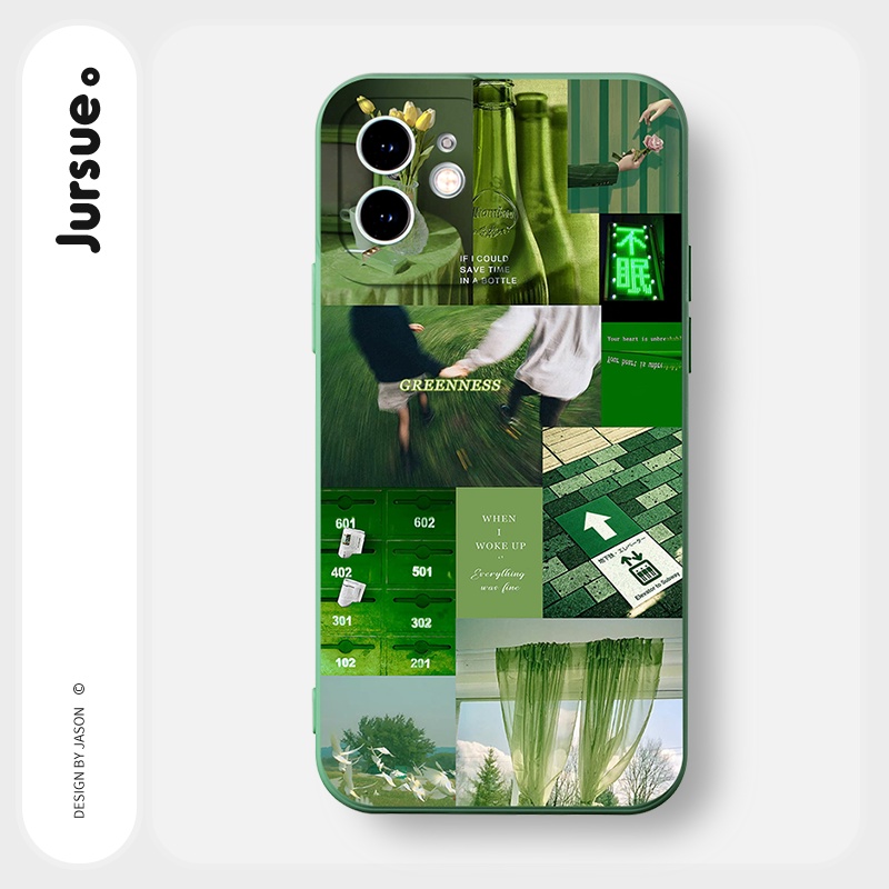 Ốp lưng JURSUE mềm chống sốc hình dễ thương đẹp cho iPhone 13 12 11 Pro Max SE 2020 X XR XS 8 7 ip 6S 6+ Y2015