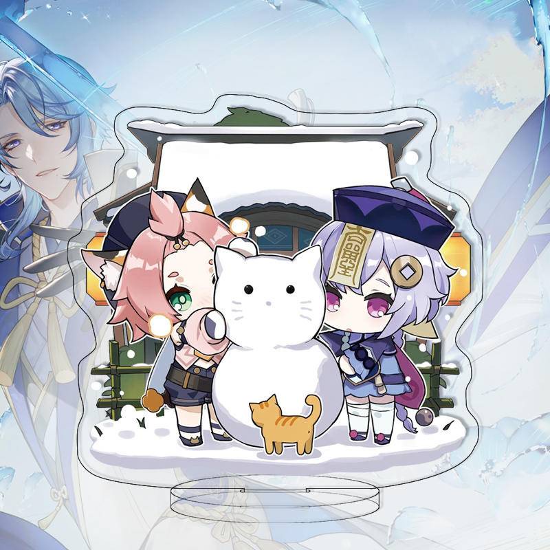 Genshin impact Tượng acrylic Nhỏ Đứng Zhongli Xiao Gan Yu Wendy Trang Trí EERT2