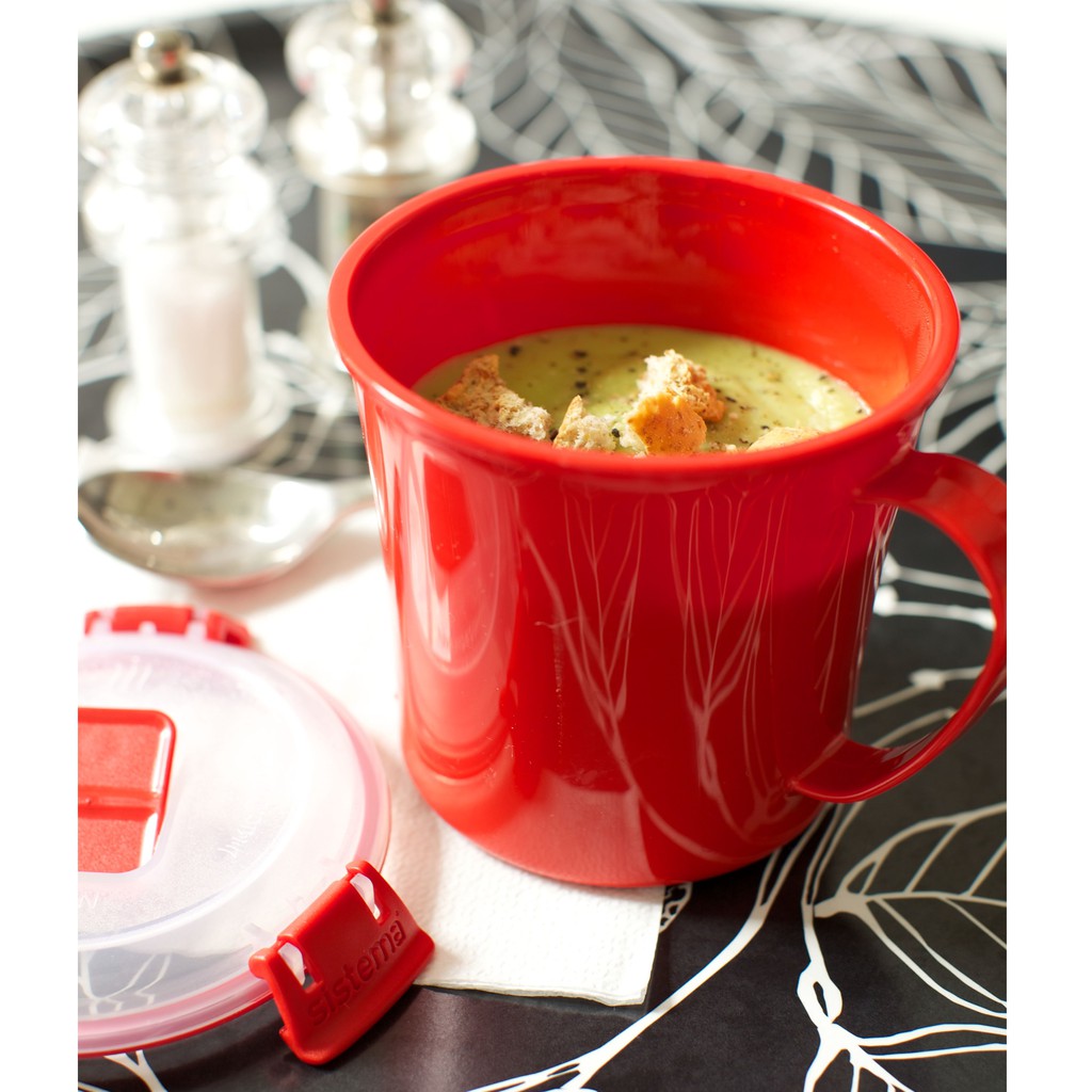 Cốc đựng soup cao cấp Sistema 656ml, an toàn sức khỏe,không chứa BPA, lò vi sóng, sản xuất tại New Zealand -1107