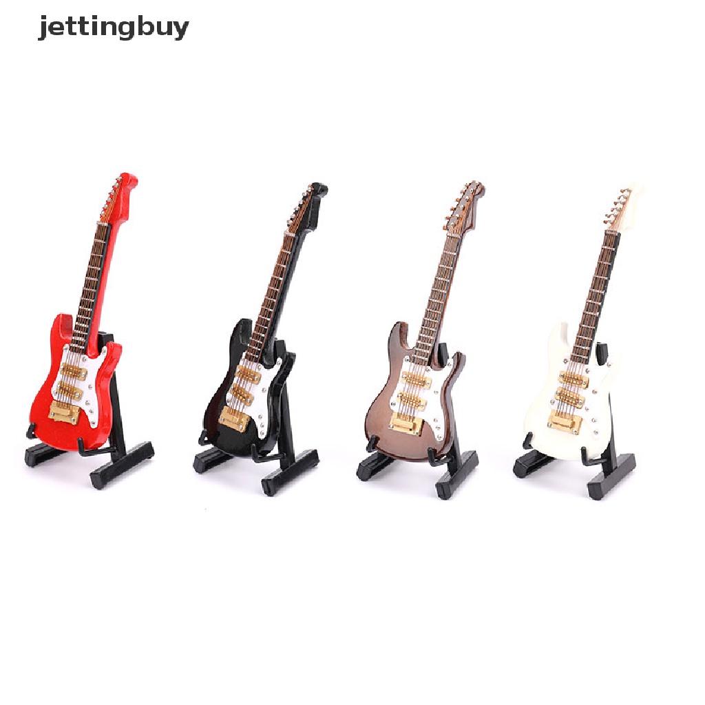 Mô hình đàn guitar điện JETTING mini kèm hộp đựng có giá đỡ