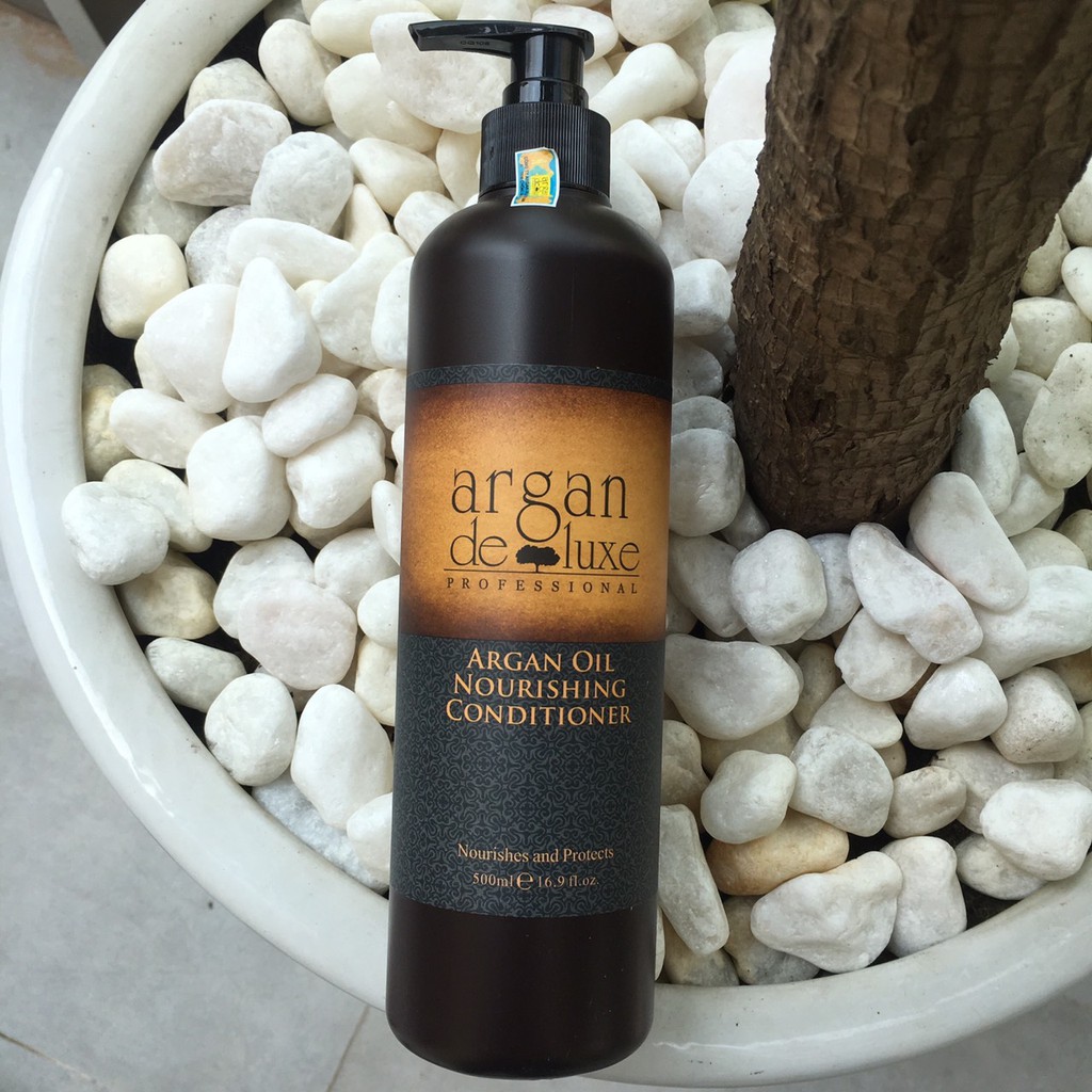 Cặp dầu gội xả dành cho tóc hư tổn Argan Deluxe Oil 500mlx2