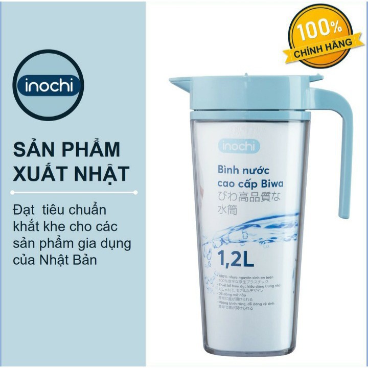 Bình nước cao cấp Biwa Inochi Nhật Bản 1.2L