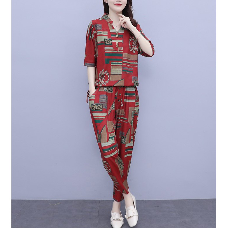 Set Bộ Đồ Nữ Trung Niên Chất Đũi Thô Mềm Mát Sang Trọng cho phái đẹp | BigBuy360 - bigbuy360.vn