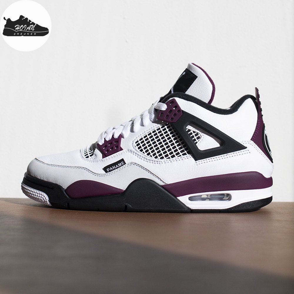 Giày Jordan 4 Paris Saint Germain Sneaker Nam - Giày JD4 Bóng Rổ PSG Màu Trắng Tím [FREE SHIP + HỘP GIÀY + HỘP BẢO VỆ]
