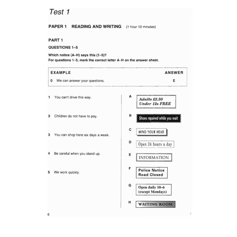 Sách - Cambridge Key English Test 1 with Answers FAHASA Reprint Edition