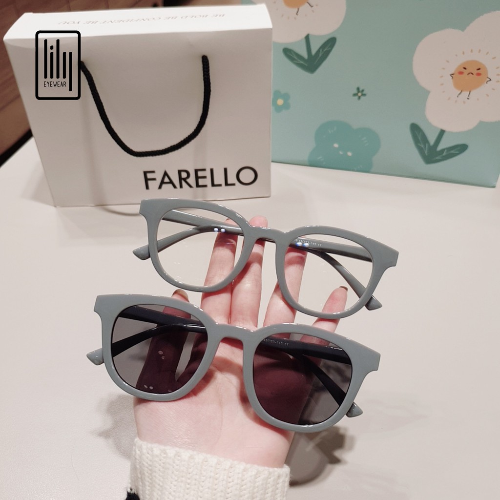 Kính mát nam nữ Lilyeyewear chống tia UV400, thiết kế mắt tròn dễ đeo, phù hợp nhiều khuôn mặt, màu sắc đa dạng - 2158 | BigBuy360 - bigbuy360.vn
