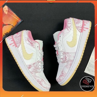 [sneaker4m] giày JD hồng trắng vẩy sơn thấp cổ nữ