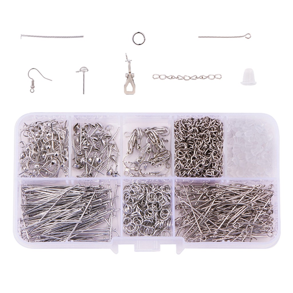 Hộp 710 Móc Khuyên Tai Làm Trang Sức DIY Tiện Lợi Dễ Sử Dụng