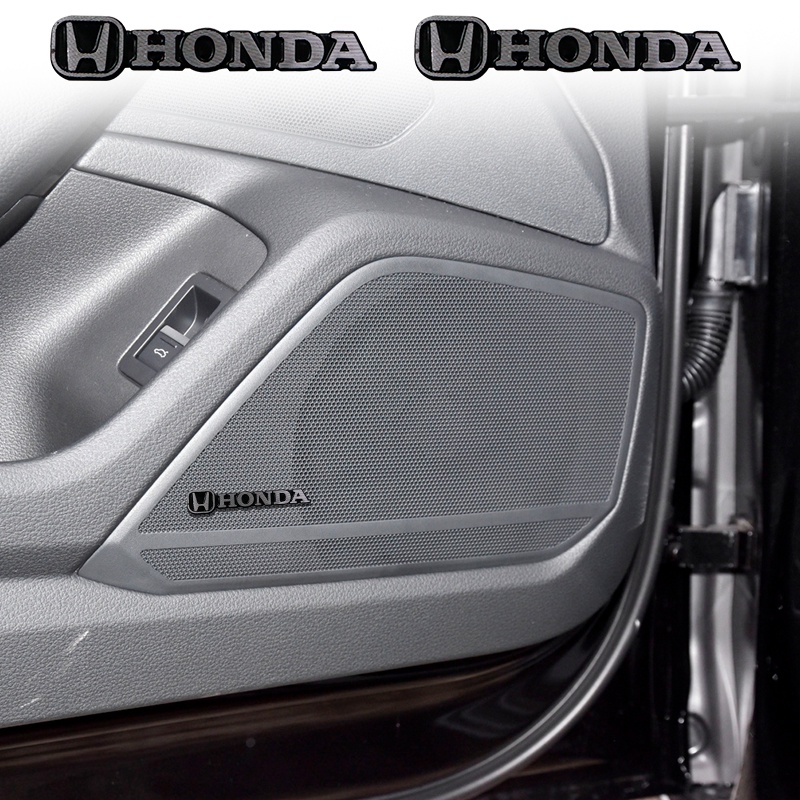 Set 4 / 10 Miếng Dán Logo 3D Trang Trí Nội Thất Xe Hơi Honda Civic XR-V CR-Z CRV