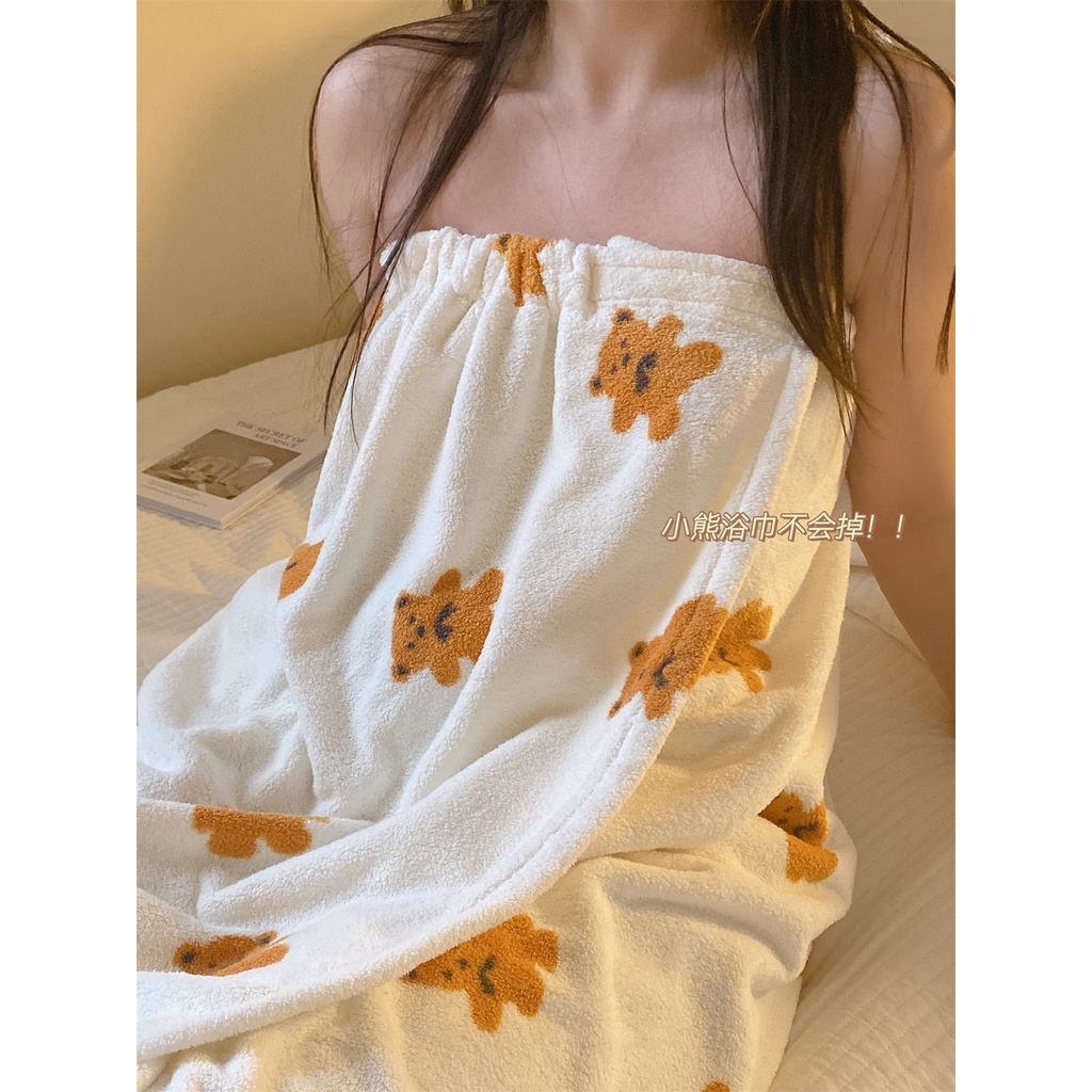 Limited Time Offer Khăn Tắm Dạng Váy Quấn Thấm Hút Tốt Nhanh Khô Không Lem Có Thể Mặc Trong Nhà Tắm Dành Cho Người Lớn