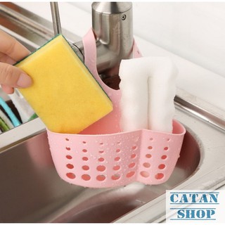 Giỏ treo, rổ treo bọt biển, bồn rửa chén, lavabo có nút điều chỉnh siêu tiện lợi GD04-RTBRC (giao màu ngẫu nhiên)