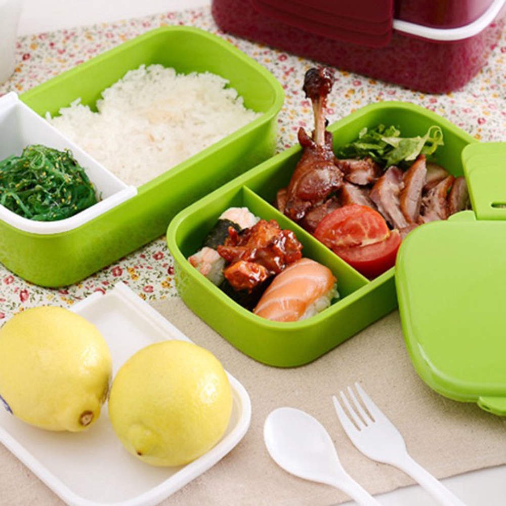 Hộp đựng cơm bento làm từ nhựa tiện dụng chất lượng cao