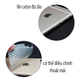 Dán mặt sau Carbon điện thoại ( combo 2 miếng)