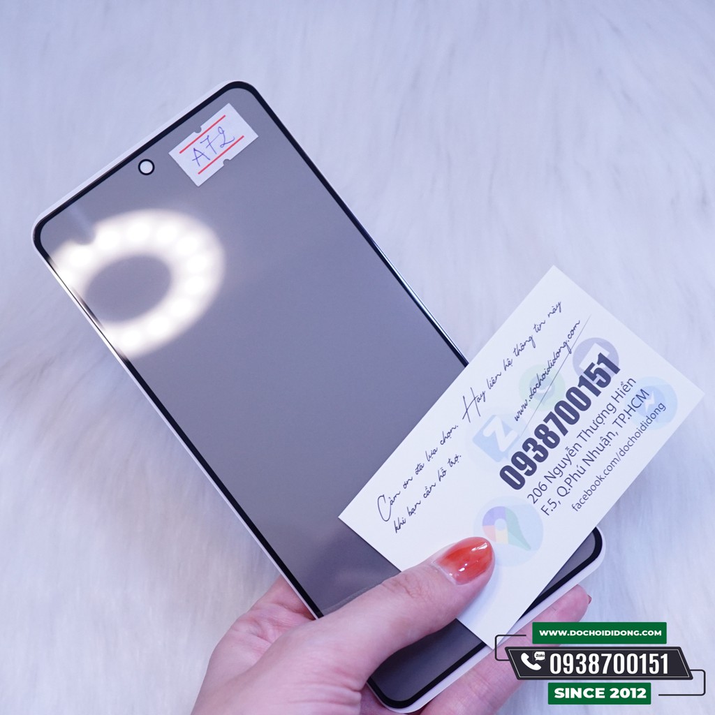 Dán cường lực chống nhìn trộm Samsung A32 A52 A72 4G 5G Zacase Anti Spy full màn hình