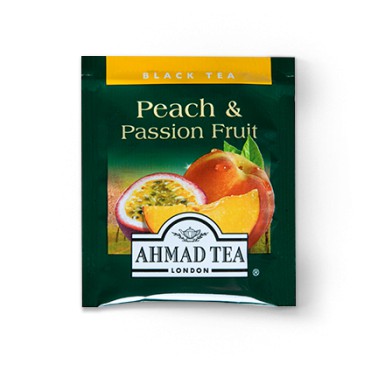 Trà Túi Lọc Peach &amp; Passion Fruit - Trà  Đào &amp; Chanh Dây - Trà Đen Ahmad Hộp Giấy Túi Lọc Bao Thiếc 40g (20 túi x 2g)