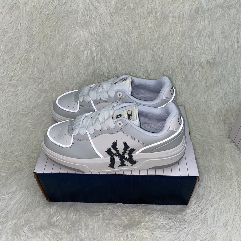 Giày Thể Thao MLB Chunky Liner New York Yankees trắng xám hot trend 2022, MLB Chunky xám