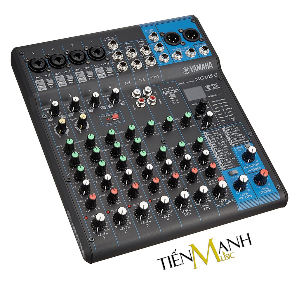 Bàn Trộn Yamaha MG10XU - Mixer Mini 10 Input Compact Stereo Mixing Console Phòng Thu Studio Mix MG10 - Chính Hãng