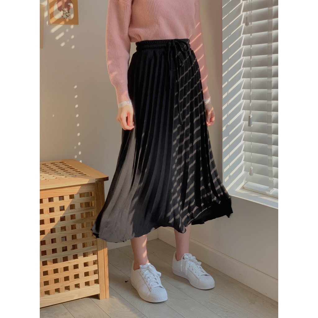 Chân váy midi thun xếp li SK91 1994CLOSET | BigBuy360 - bigbuy360.vn