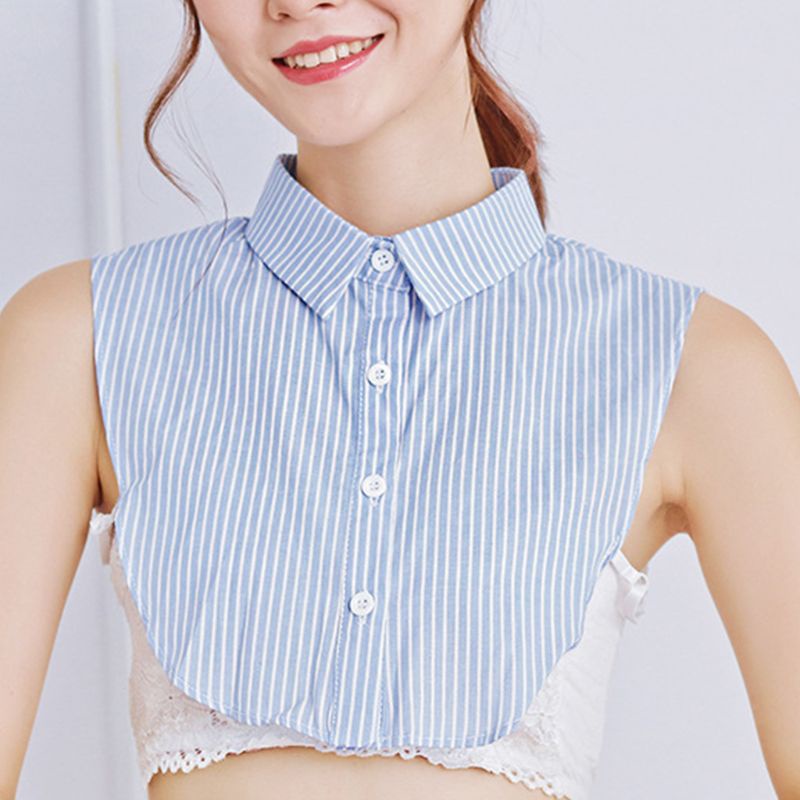 Youyo Vòng Cổ Choker Kẻ Sọc Dọc Có Thể Tháo Rời Phong Cách Vintage Cho Nam Nữ