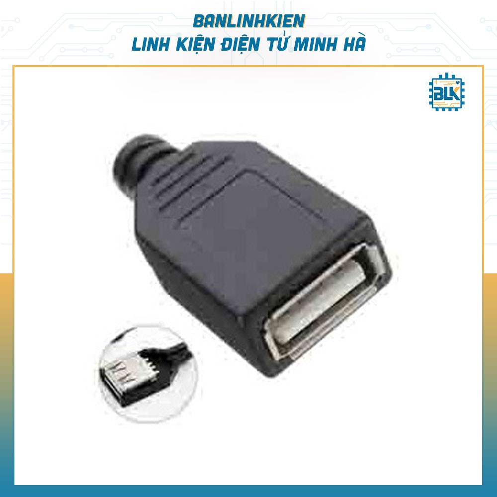 Đầu Jack USB A Cái ( Chế jack cắm USB A )