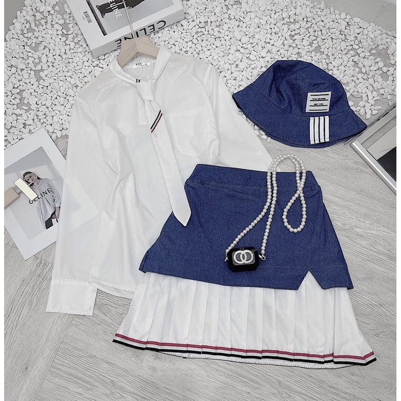 Set bộ sơ mi chân váy Thome