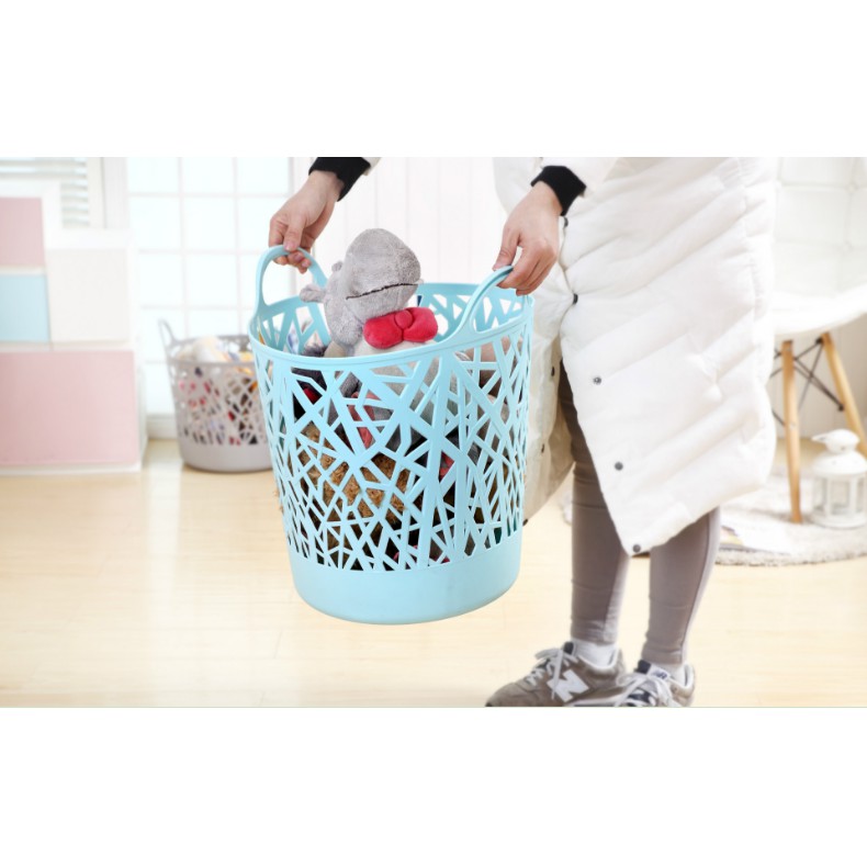 [Chỉ còn màu trắng] Giỏ đựng đồ giặt Homestar 45x39x40cm (Nhập khẩu và phân phối bởi Hando)