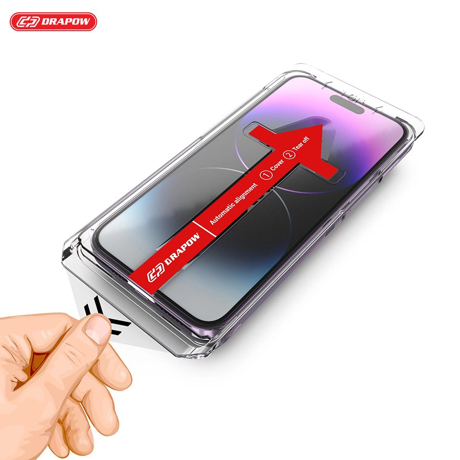 Kính cường lực tự lấy bụi tự dán KingKong Drapow 0.33mm TD17 dán cực dễ dàng