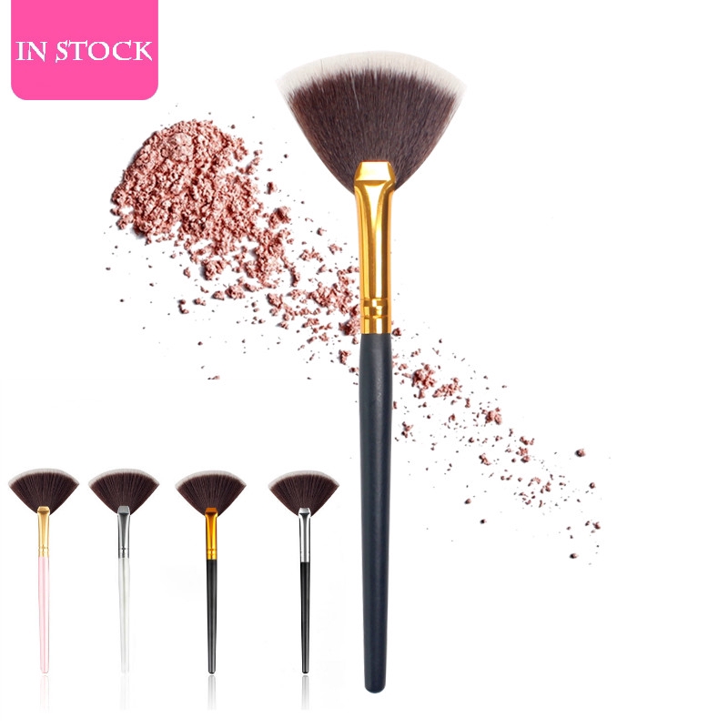 Fan Shape Makeup Cosmetic Brush Blending Highlighter Contour Face Powder Brush