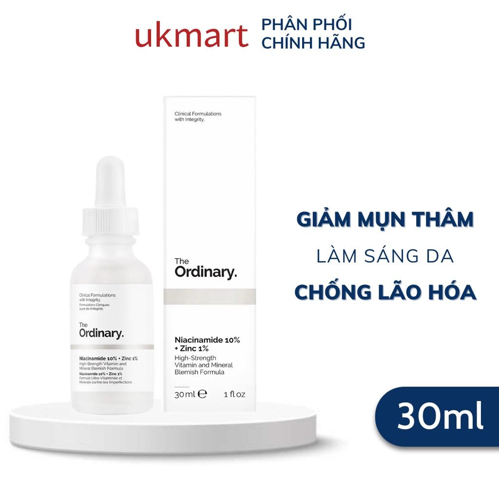 [Bill Anh] Tinh Chất The ORDINARY Niacinamide 10% + Zinc 1% 30ml